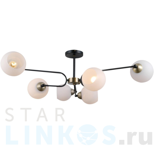 Купить Потолочная люстра Illumico IL0249-6CSQ-79 BK AB за 7 980 руб. в Туле Купить с доставкой Потолочная люстра Illumico IL0249-6CSQ-79 BK AB в Туле