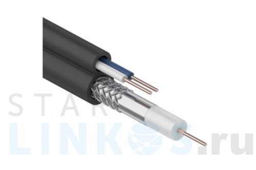 Купить Кабель видеонаблюдения ККСВ-П 2х0,5мм, 100м, черный CADENA за 31.50 руб. в Туле Купить с доставкой Кабель видеонаблюдения ККСВ-П 2х0,5мм, 100м, черный CADENA в Туле
