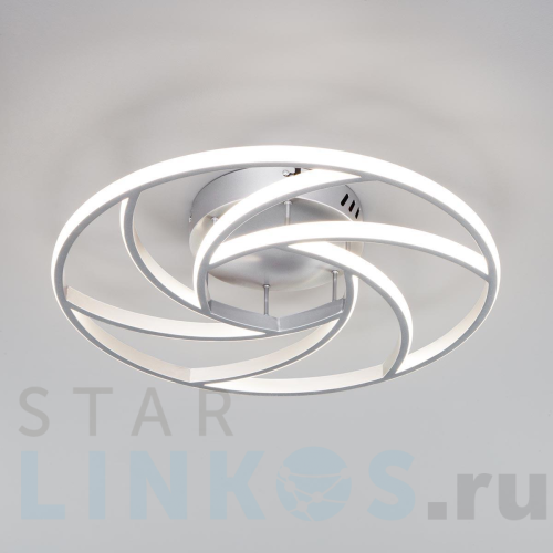 Купить Потолочный светодиодный светильник Eurosvet Indio 90207/1 серебро за 9 540 руб. в Туле Купить с доставкой Потолочный светодиодный светильник Eurosvet Indio 90207/1 серебро в Туле