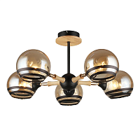 Купить Потолочная люстра IMEX MD.4896-5-S BK+WOOD в Туле