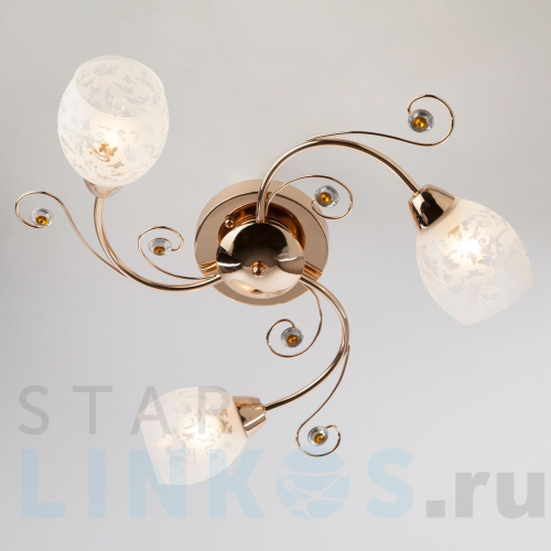 Купить Подвесная люстра Eurosvet 9677/3 золото за 5 850 руб. в Туле Купить с доставкой Подвесная люстра Eurosvet 9677/3 золото в Туле
