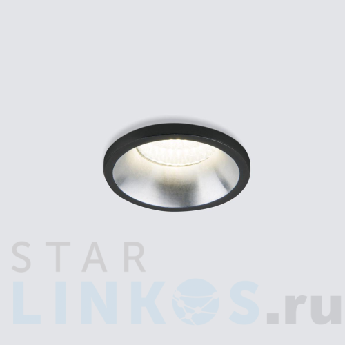 Купить с доставкой Встраиваемый светодиодный светильник Elektrostandard 15269/LED черный/сатин никель a056019 в Туле