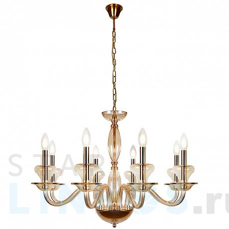 Купить Подвесная люстра iLamp Mercury P9448-8 Gold за 41 490 руб. в Туле фото 2 Купить с доставкой Подвесная люстра iLamp Mercury P9448-8 Gold в Туле фото 2