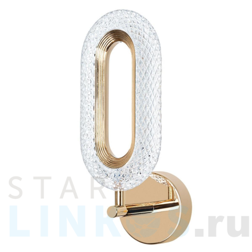 Купить Настенный светодиодный светильник Arte Lamp OVALE A2489AP-1GO за 5 490 руб. в Туле Купить с доставкой Настенный светодиодный светильник Arte Lamp OVALE A2489AP-1GO в Туле