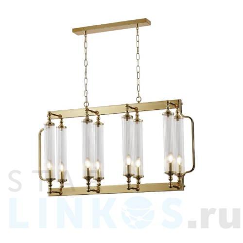 Купить Подвесная люстра Crystal Lux TOMAS SP8 L1000 BRASS за 71 400 руб. в Туле Купить с доставкой Подвесная люстра Crystal Lux TOMAS SP8 L1000 BRASS в Туле