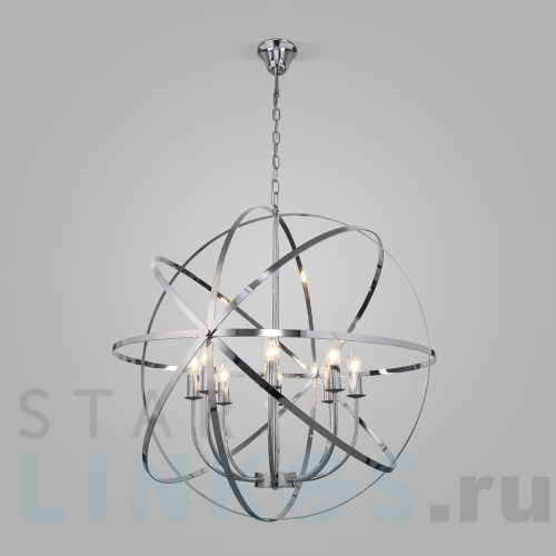 Купить Подвесная люстра Eurosvet Santi 60139/8 хром за 41 100 руб. в Туле Купить с доставкой Подвесная люстра Eurosvet Santi 60139/8 хром в Туле