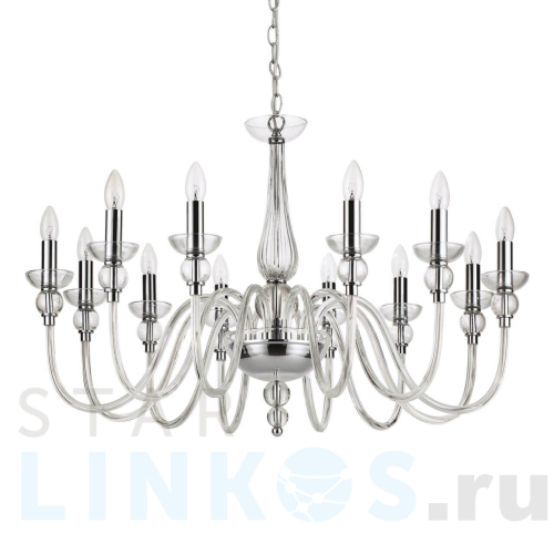 Купить Подвесная люстра Ideal Lux Doge SP12 Trasparente 168906 за 129 170 руб. в Туле Купить с доставкой Подвесная люстра Ideal Lux Doge SP12 Trasparente 168906 в Туле