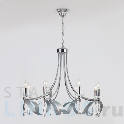 Купить Подвесная люстра Eurosvet 60064/8 хром за 23 200 руб. в Туле Купить с доставкой Подвесная люстра Eurosvet 60064/8 хром в Туле