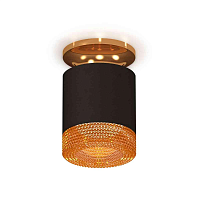 Купить Комплект накладного светильника Ambrella light Techno Spot XS7402103 SBK/PYG/CF черный песок/золото желтое полированное/кофе (N7929, C7402, N7195) в Туле