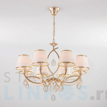 Купить Подвесная люстра Eurosvet 60091/8 перламутровое золото за 22 900 руб. в Туле фото 2 Купить с доставкой Подвесная люстра Eurosvet 60091/8 перламутровое золото в Туле фото 2
