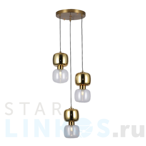 Купить Подвесная люстра Gerhort G51099/3COP GD+CL за 7 900 руб. в Туле Купить с доставкой Подвесная люстра Gerhort G51099/3COP GD+CL в Туле