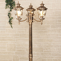 Купить Садово-парковый светильник Elektrostandard Diadema F/3 GLYF-8046F/3 черное золото a030678 в Туле