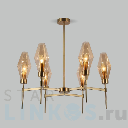Купить Потолочная люстра Eurosvet 60143/6 латунь за 24 600 руб. в Туле Купить с доставкой Потолочная люстра Eurosvet 60143/6 латунь в Туле