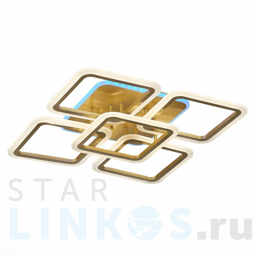 Купить Потолочная светодиодная люстра Evoled Qutro SLE200422-05RGB за 9 850 руб. в Туле Купить с доставкой Потолочная светодиодная люстра Evoled Qutro SLE200422-05RGB в Туле