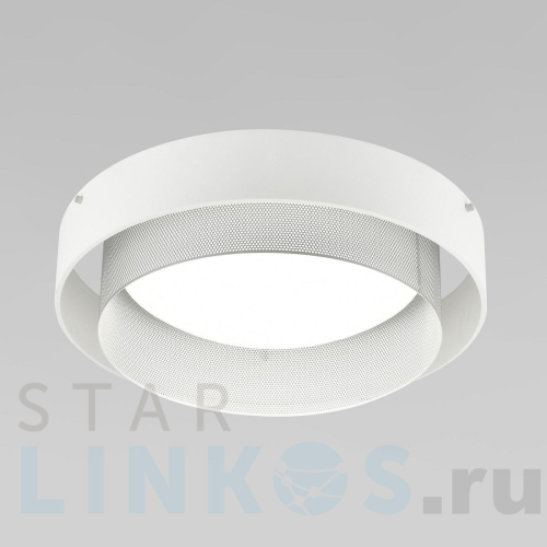 Купить с доставкой Потолочный светодиодный светильник Eurosvet Imperio 90286/1 белый/серебро Smart в Туле