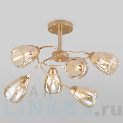 Купить Потолочная люстра Eurosvet Noemi 30168/6 матовое золото за 10 800 руб. в Туле Купить с доставкой Потолочная люстра Eurosvet Noemi 30168/6 матовое золото в Туле