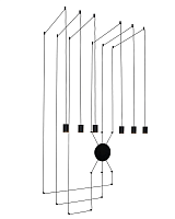 Купить Подвесной светодиодный светильник Lumien Hall Керро 8003/6P-BK в Туле