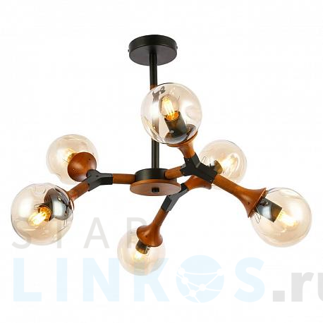 Купить Потолочная люстра Evoluce Raquel SLE109402-06 за 15 550 руб. в Туле фото 2 Купить с доставкой Потолочная люстра Evoluce Raquel SLE109402-06 в Туле фото 2
