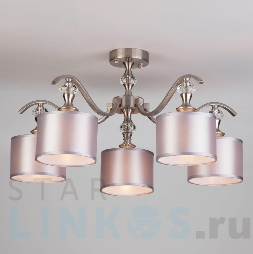 Купить Потолочная люстра Eurosvet Ofelia 60070/5 сатин-никель за 13 200 руб. в Туле Купить с доставкой Потолочная люстра Eurosvet Ofelia 60070/5 сатин-никель в Туле