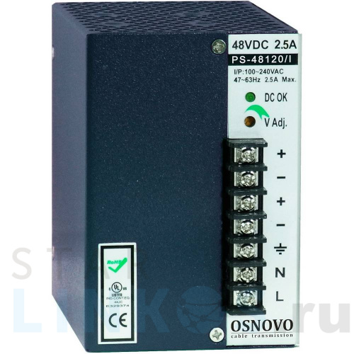Купить Промышленный уличный блок питания OSNOVO PS-48120/I за 5 042.39 руб. в Туле Купить с доставкой Промышленный уличный блок питания OSNOVO PS-48120/I в Туле