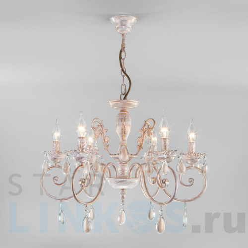 Купить Подвесная люстра Eurosvet 10009/6 золото с белым за 17 100 руб. в Туле Купить с доставкой Подвесная люстра Eurosvet 10009/6 золото с белым в Туле