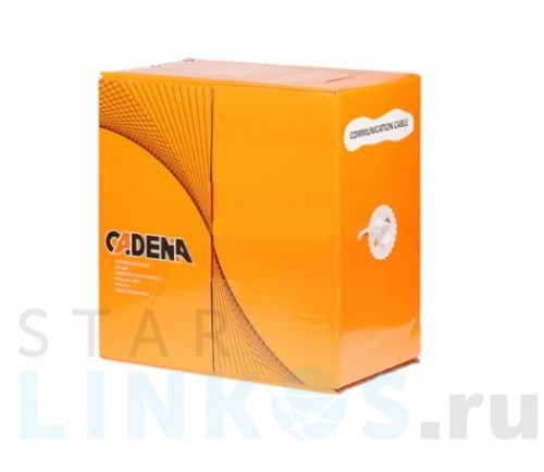 Купить Кабель для компьютерных сетей CADENA UTP4-CAT5e (24 AWG) ST, медный, внутренний, серый, 305 м за 34.50 руб. в Туле Купить с доставкой Кабель для компьютерных сетей CADENA UTP4-CAT5e (24 AWG) ST, медный, внутренний, серый, 305 м в Туле