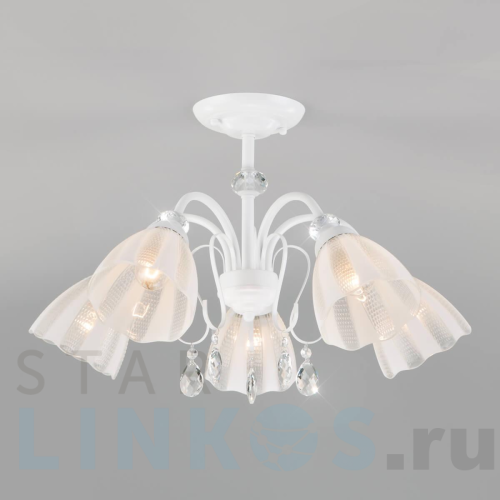 Купить с доставкой Потолочная люстра Eurosvet Floranse 30155/5 белый в Туле