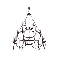 Купить Подвесная люстра Crystal Lux Suerte Brown SP12+6+6 в Туле