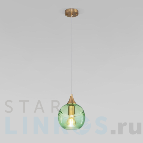 Купить Подвесной светильник Eurosvet Lotus 50221/1 зеленый за 6 000 руб. в Туле Купить с доставкой Подвесной светильник Eurosvet Lotus 50221/1 зеленый в Туле