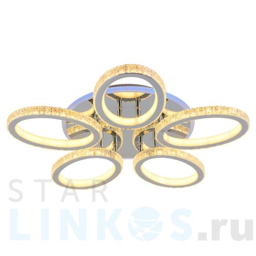 Купить Потолочная светодиодная люстра Profit Light 8033/5 CHR за 7 429 руб. в Туле Купить с доставкой Потолочная светодиодная люстра Profit Light 8033/5 CHR в Туле