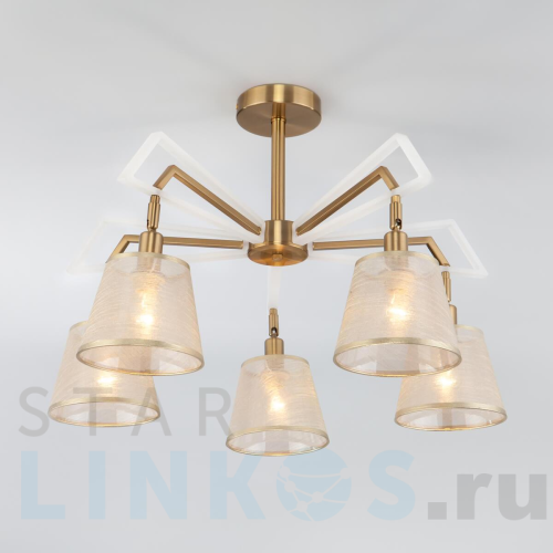 Купить Потолочная люстра Eurosvet 60082/5 золотая бронза за 9 812 руб. в Туле Купить с доставкой Потолочная люстра Eurosvet 60082/5 золотая бронза в Туле