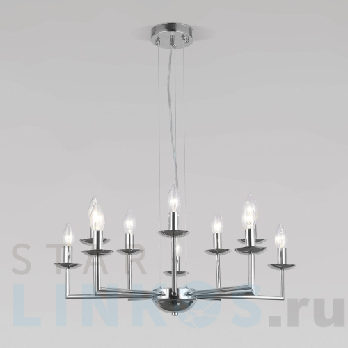 Купить Подвесная люстра Eurosvet Cariso 60150/10 хром за 16 900 руб. в Туле Купить с доставкой Подвесная люстра Eurosvet Cariso 60150/10 хром в Туле