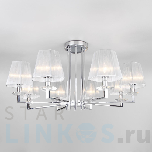 Купить Потолочная люстра Eurosvet Alegria 60125/8 хром Smart за 34 600 руб. в Туле Купить с доставкой Потолочная люстра Eurosvet Alegria 60125/8 хром Smart в Туле