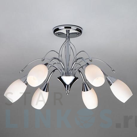 Купить Потолочная люстра Eurosvet 22080/6 хром за 10 600 руб. в Туле фото 2 Купить с доставкой Потолочная люстра Eurosvet 22080/6 хром в Туле фото 2