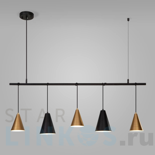 Купить Подвесной светильник Eurosvet Castle 50088/5 черный/золото за 16 500 руб. в Туле Купить с доставкой Подвесной светильник Eurosvet Castle 50088/5 черный/золото в Туле