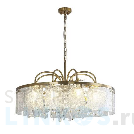 Купить Подвесная люстра Indigo Prosecco 12033/8P Brass V000378 за 87 900 руб. в Туле фото 2 Купить с доставкой Подвесная люстра Indigo Prosecco 12033/8P Brass V000378 в Туле фото 2