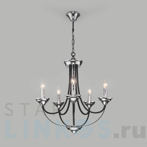 Купить Подвесная люстра Eurosvet Lazzaro 60098/5 хром за 11 800 руб. в Туле Купить с доставкой Подвесная люстра Eurosvet Lazzaro 60098/5 хром в Туле