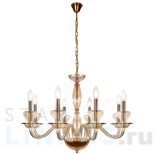 Купить Подвесная люстра iLamp Mercury P9448-8 Gold за 41 490 руб. в Туле Купить с доставкой Подвесная люстра iLamp Mercury P9448-8 Gold в Туле