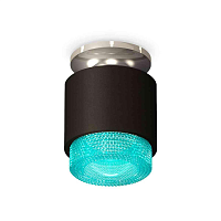 Купить Комплект накладного светильника Ambrella light Techno Spot XS7511082 SBK/PSL/BL черный песок/серебро полированное/голубой (N7927, C7511, N7194) в Туле
