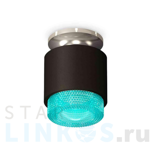 Купить с доставкой Комплект накладного светильника Ambrella light Techno Spot XS7511082 SBK/PSL/BL черный песок/серебро полированное/голубой (N7927, C7511, N7194) в Туле