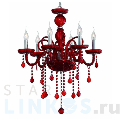 Купить с доставкой Подвесная люстра Ideal Lux Giudecca SP6 Rosso 027418 в Туле