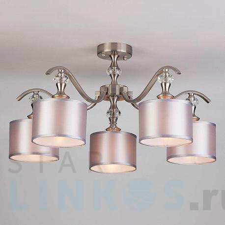 Купить Потолочная люстра Eurosvet Ofelia 60070/5 сатин-никель за 13 200 руб. в Туле фото 2 Купить с доставкой Потолочная люстра Eurosvet Ofelia 60070/5 сатин-никель в Туле фото 2