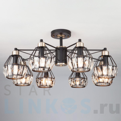 Купить с доставкой Потолочная люстра Eurosvet 70075/8 черный в Туле