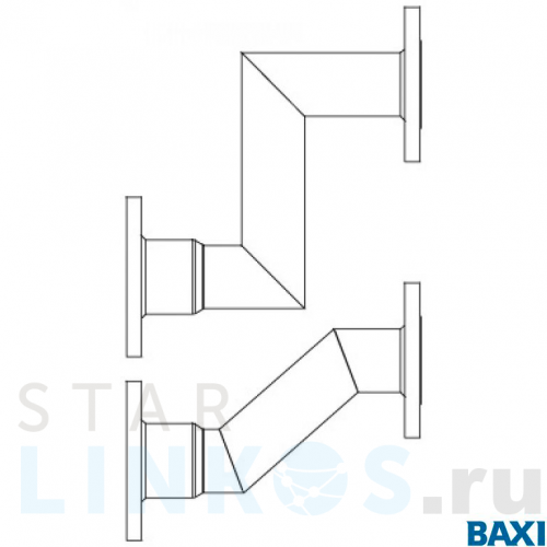 Купить с доставкой Трубы подачи/возврата BAXI в разделитель производительностью 28 м3/ч Dn80 в Туле