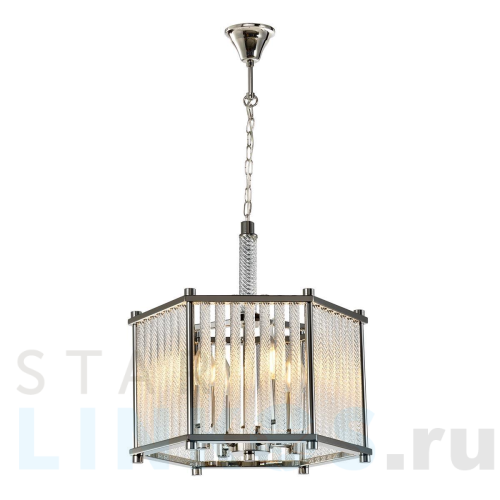 Купить Подвесная люстра iLamp Rich P9509-4 NIC за 33 890 руб. в Туле Купить с доставкой Подвесная люстра iLamp Rich P9509-4 NIC в Туле