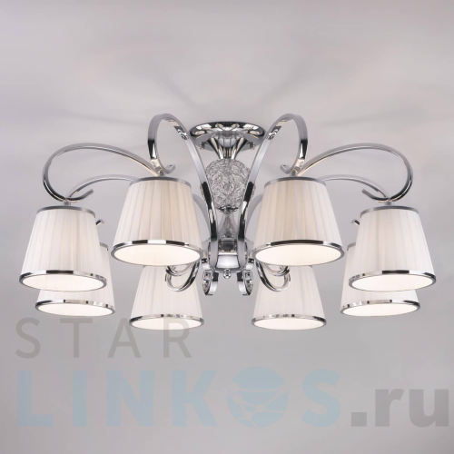 Купить Потолочная люстра Eurosvet 60088/8 хром за 25 700 руб. в Туле Купить с доставкой Потолочная люстра Eurosvet 60088/8 хром в Туле