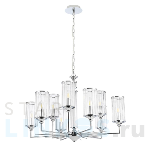 Купить Подвесная люстра Crystal Lux Gloria SP9 Chrome за 38 900 руб. в Туле Купить с доставкой Подвесная люстра Crystal Lux Gloria SP9 Chrome в Туле
