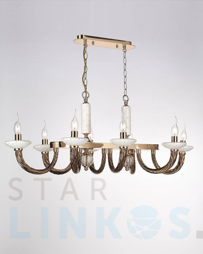 Купить Подвесная люстра Lumien Hall Летисия P17076/8FEG за 8 808 руб. в Туле Купить с доставкой Подвесная люстра Lumien Hall Летисия P17076/8FEG в Туле