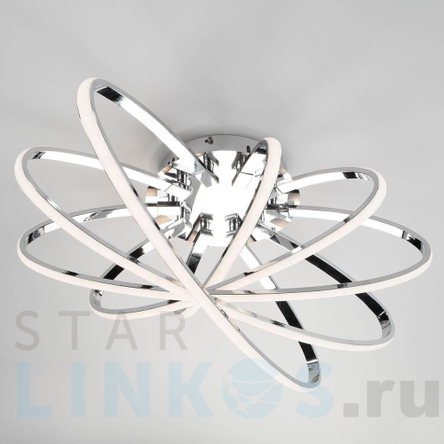 Купить с доставкой Потолочный светодиодный светильник Eurosvet Evia 90100/5 хром в Туле