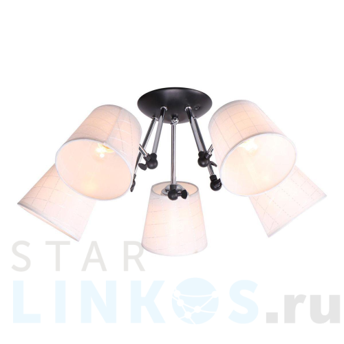 Купить Потолочная люстра IMEX MD.0717-5-S BK за 4 990 руб. в Туле Купить с доставкой Потолочная люстра IMEX MD.0717-5-S BK в Туле